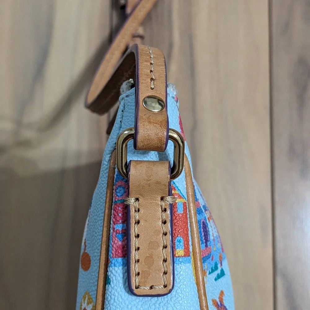 EUC! Dooney &Bourke X Disney Epcot Flower Garden Festival Figment Crossbody Bag - Picture 16 of 16